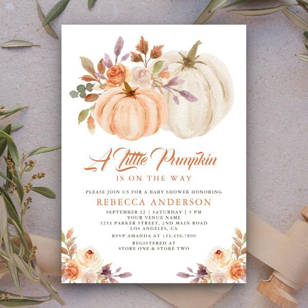 Little Pumpkin Rustic Earthy Floral