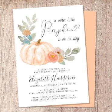 Little Pumpkin Watercolor Baby Sprinkle
