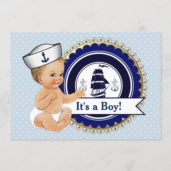 Little Sailor Baby Boy Nautical