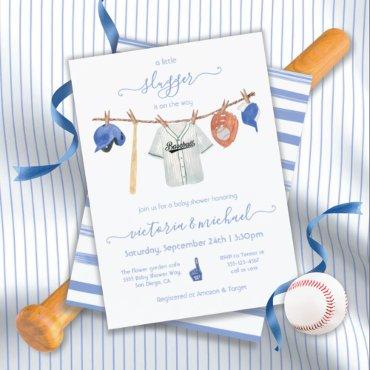 Little slugger Baseball Clothesline Baby Shower In