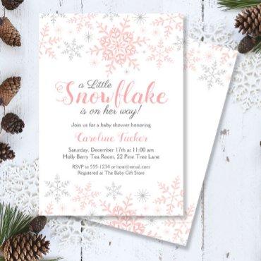 Little Snowflake Pink Silver Glitter