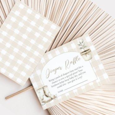 Little Sprout Baby Shower diaper raffle Enclosure Card