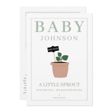 Little Sprout Seed Packet Gender Reveal Invites