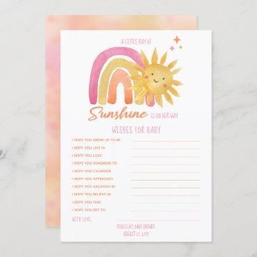 Little Sunshine Baby Shower Wishes for Baby