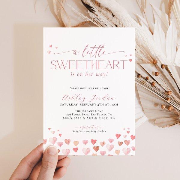 Little Sweetheart Baby Shower Invite