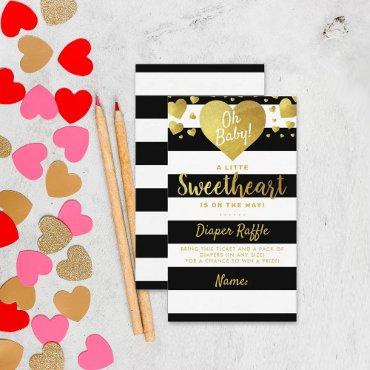 Little Sweetheart Valentine's Day Baby Shower Enclosure Card