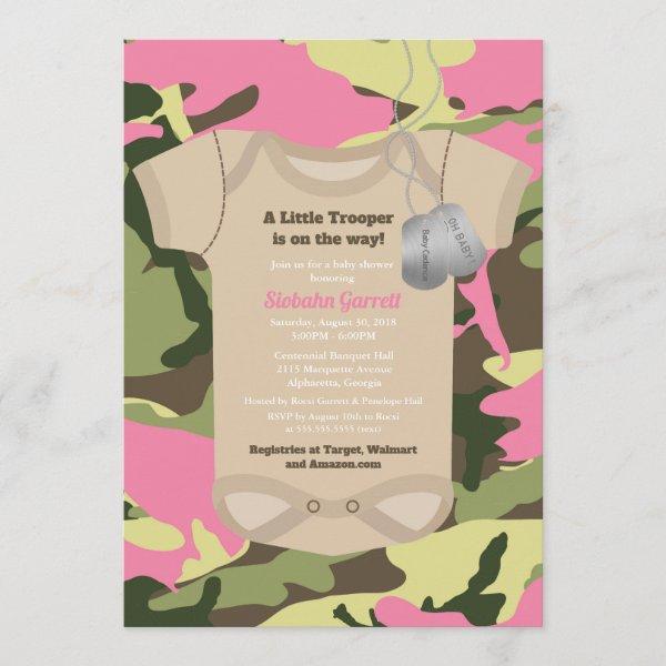 Little Trooper Army Military Girl Camo