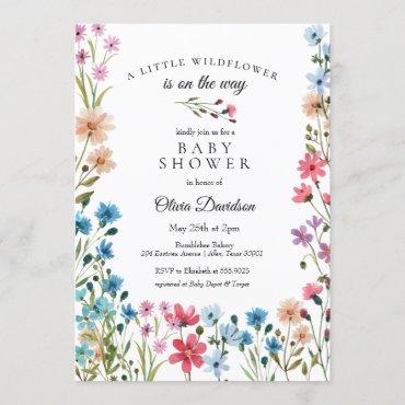 Little Wildflower Baby Shower Invitation