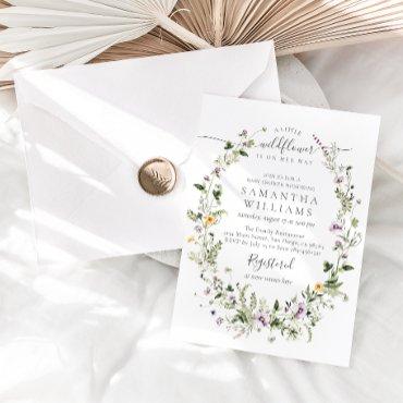 Little Wildflower Purple Floral Baby Girl Shower