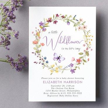 Little Wildflower Watercolor Baby Girl Shower