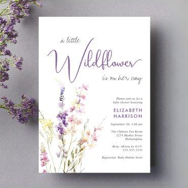 Little Wildflower Watercolor Purple