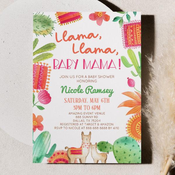 Llama Llama Baby Mama Cactus Fiesta