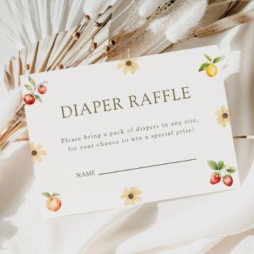 Locally Grown Baby Shower Diaper Raffle Enclosure Card