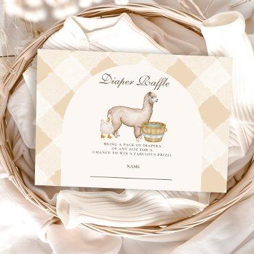 Locally Grown  Baby Shower Diapper Raffle Enclosure Card