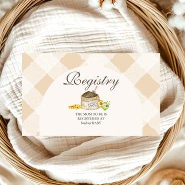 Locally Grown  Baby Shower Registry Enclosure Card