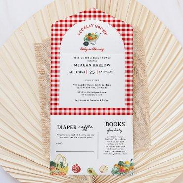 Locally Grown Farmers Market Baby Shower All In One