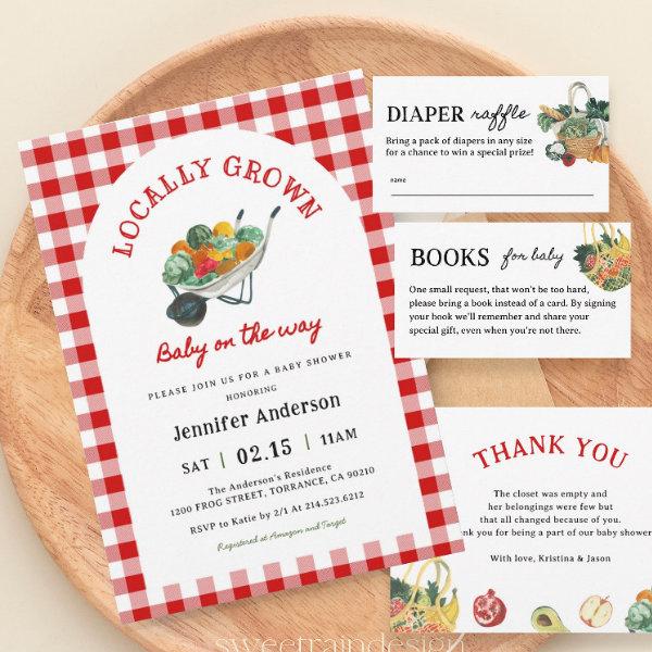 Locally Grown Farmer's Market Baby Shower