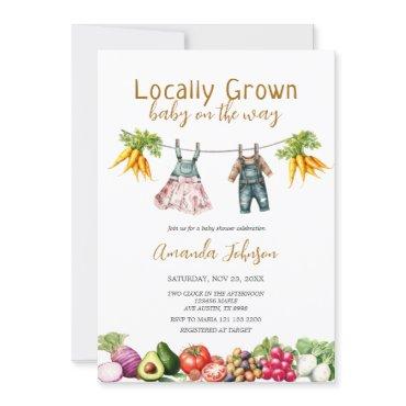 Locally Grown Farmers Market Stand Baby Shower