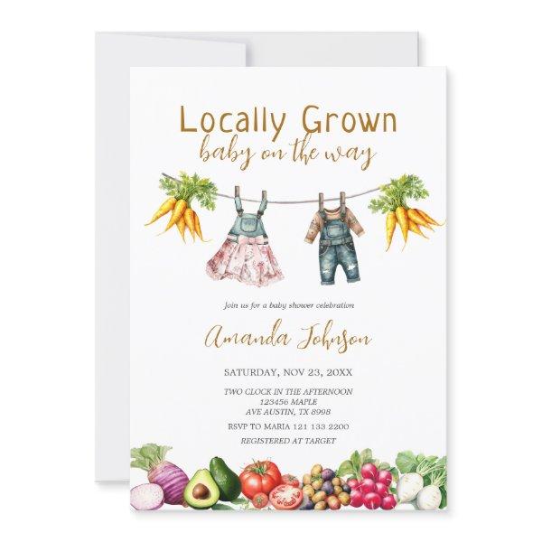 Locally Grown Farmers Market Stand Baby Shower