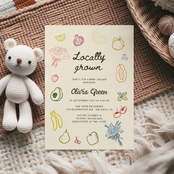 Locally Grown Hand Drawn