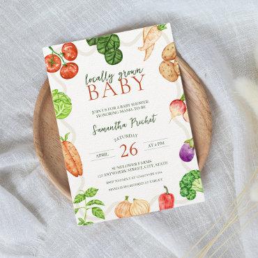 Locally Grown Rustic Farmers Market Baby Shower