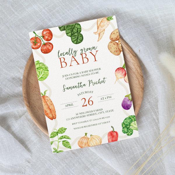 Locally Grown Rustic Farmers Market Baby Shower