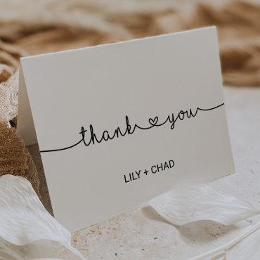 Love Hearts Thank You Card