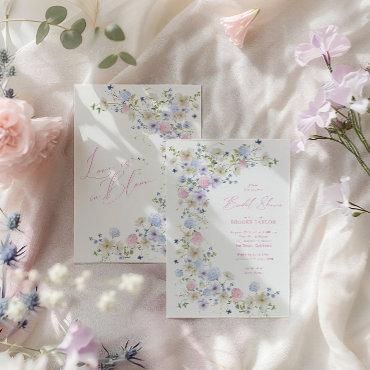 Love In Bloom Floral Pink Purple Bridal Shower