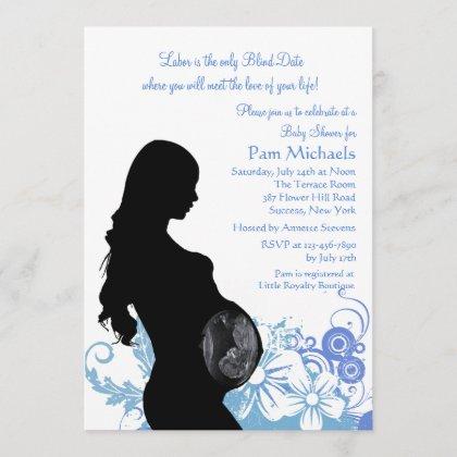 Love of Your Life Blue Baby Shower Invitation