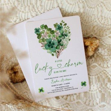 Lucky Charm Baby Shower Shamrock Clover