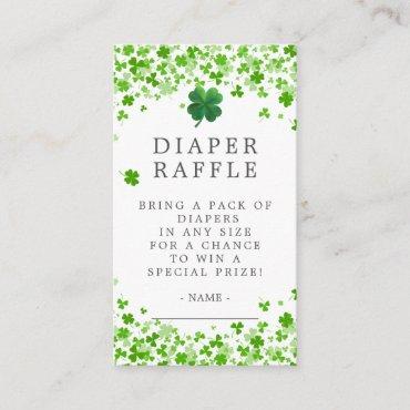 Lucky Little Shamrock Baby Shower Diaper Raffle  E Enclosure Card