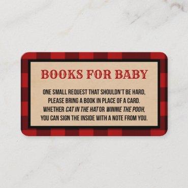 Lumberjack Books for Baby Shower Invite Inserts