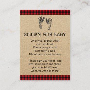 Lumberjack Bring A Book Baby Shower Cards
