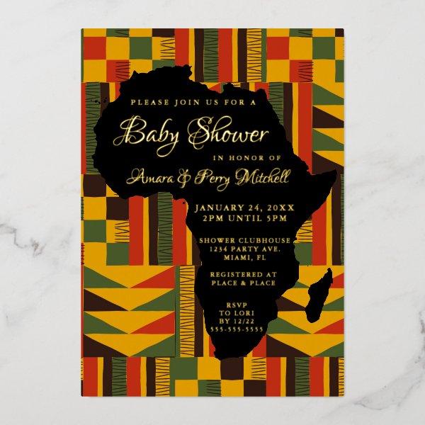 Luxury African Tribal Baby Shower Foil