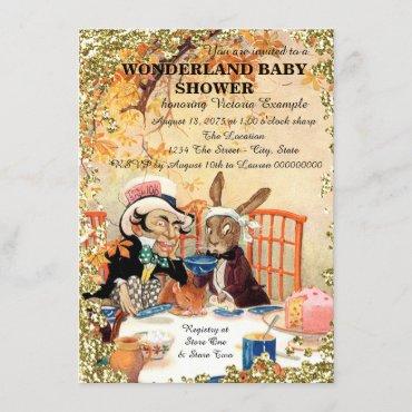 Mad Hatter Tea Party Baby Shower Invitation