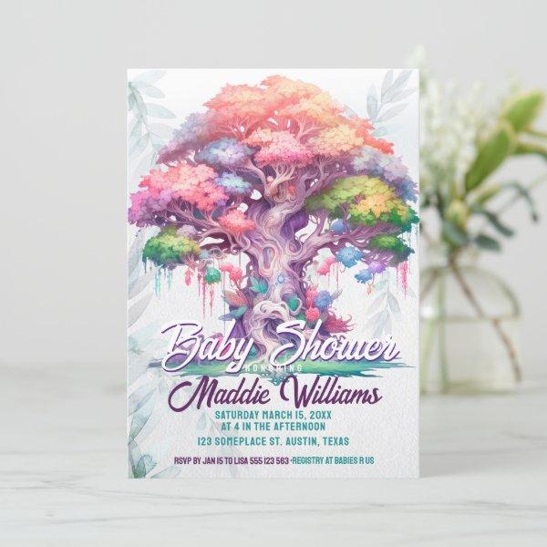 Magical Tree of Life Baby Shower Announcement