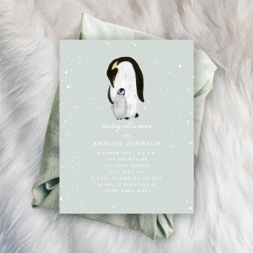 Mama and Baby Penguin Blue Boy