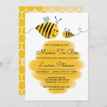 Mama to Bee Baby Shower Invitation | Bumble Bee