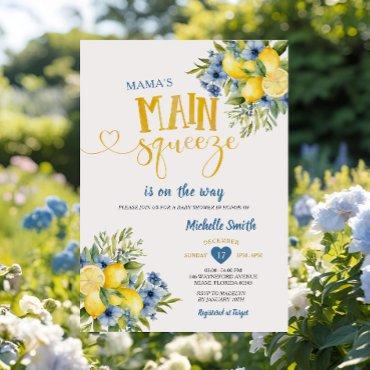 Mama's Main Squeeze Lemon Blue Floral