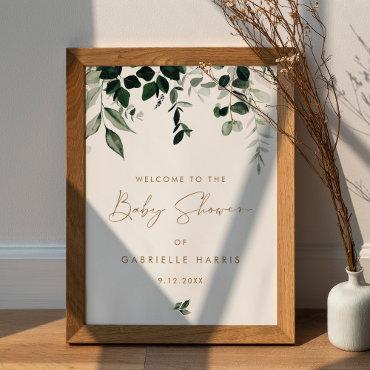 MAREE Greenery Baby Shower Welcome Sign