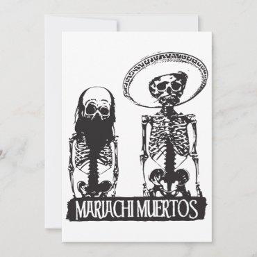 Mariachi Skull Funny Retro Skeleton Dead Tee Mexic
