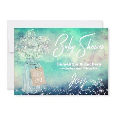 *~* Mason Jar Rustic  Baby Breath