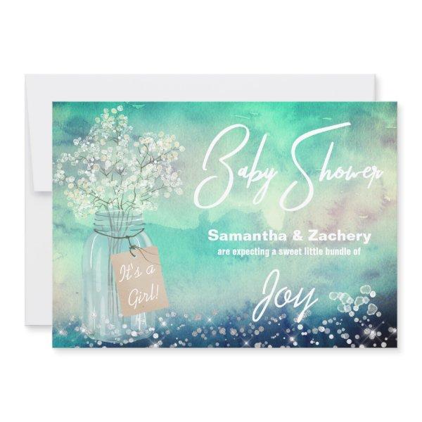 *~* Mason Jar Rustic  Baby Breath