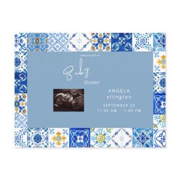 Mediterranean Tile Ultrasound Blue  Postcard