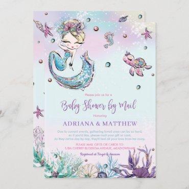 Mermaid Baby Shower by Mail Long Distance Virtual