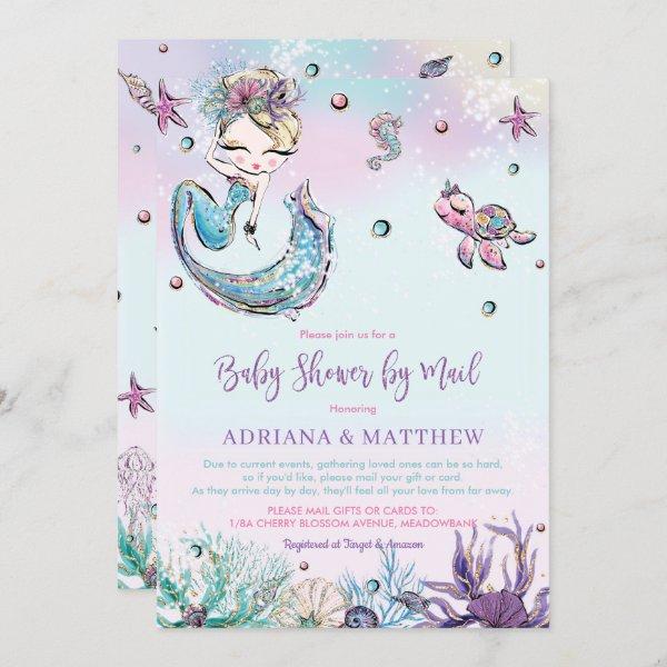 Mermaid Baby Shower by Mail Long Distance Virtual