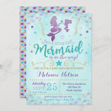 Mermaid Baby Shower Invitation Sprinkle