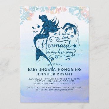 Mermaid Baby Shower Under The Sea Ocean Invitation
