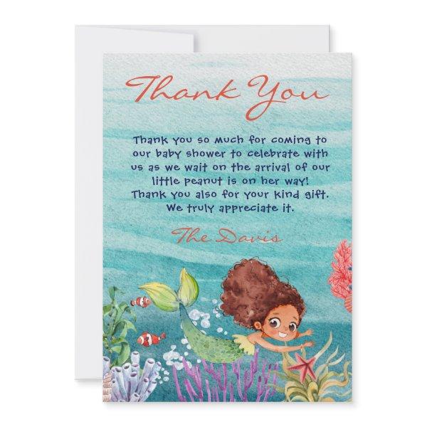 Mermaid Baby Shower Under The Sea Thank You