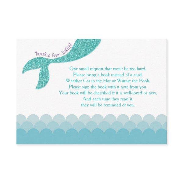 Mermaid bring a book insert, books for baby cards